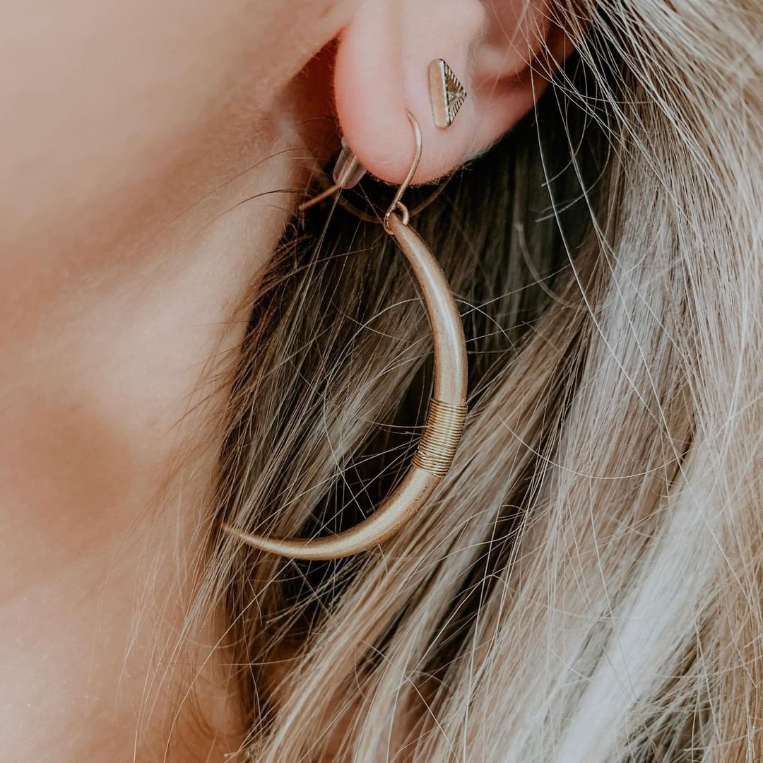 Antique Crescent Earrings