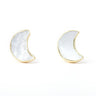 Crescent Moon Studs-Earrings-Aria Lattner