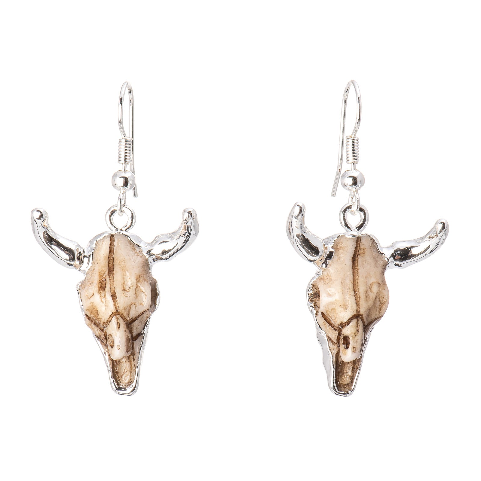 Longhorn Skull Earrings