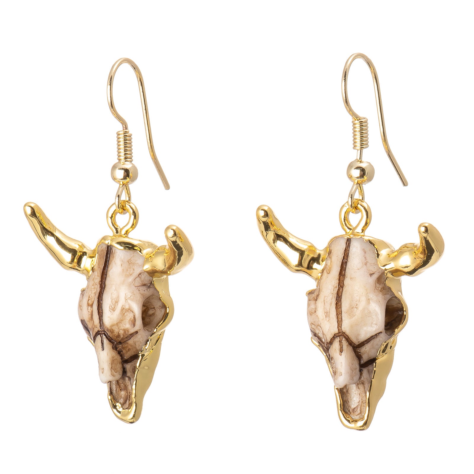 Longhorn Skull Earrings